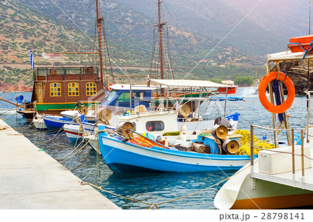 Fishing harbour with boats in Bali, Crete Fishing harbour with boats in Bali, Crete 28798141