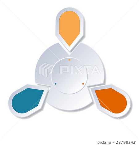 Infographic 3 Points arranged in circle gear 28798342