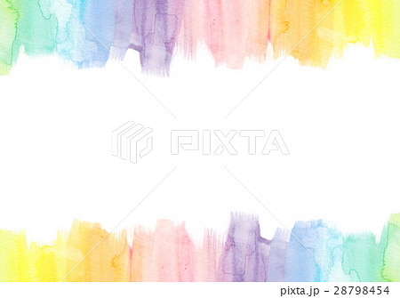 Watercolor Texture Frame Rainbow Stock Illustration