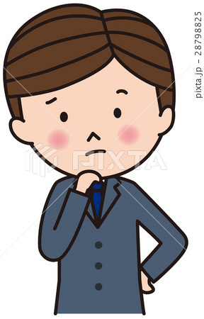 ビジネスマン 悩む 困る 考える 28798825