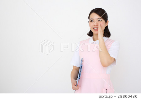ピンクのエプロンをした看護師 ピンクのエプロンをした看護師 28800430