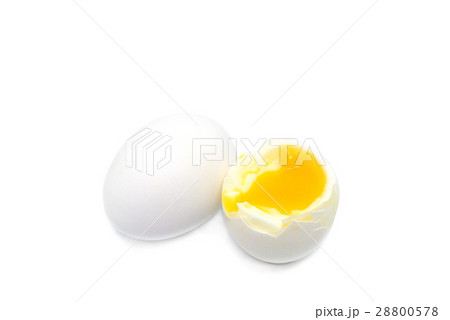boiled egg isolated on white background 28800578