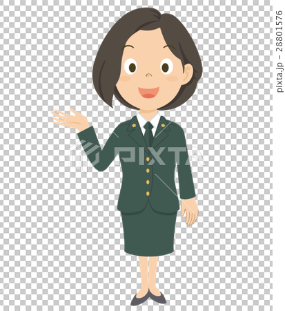 自衛官 自衛隊 女性 全身 イラスト 自衛官 自衛隊 女性 全身 イラスト 28801576