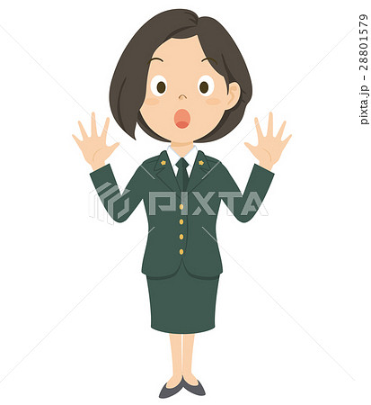 自衛官　自衛隊　女性　全身　イラスト 28801579