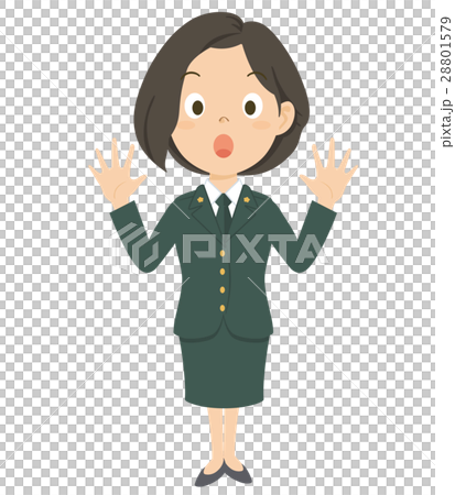自衛官　自衛隊　女性　全身　イラスト 28801579