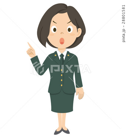 自衛官　自衛隊　女性　全身　イラスト 28801581