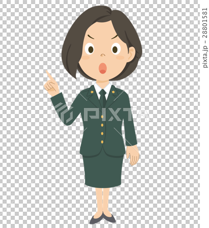自衛官　自衛隊　女性　全身　イラスト 28801581