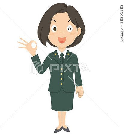 自衛官　自衛隊　女性　全身　イラスト 28801585