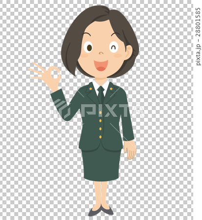 自衛官　自衛隊　女性　全身　イラスト 28801585