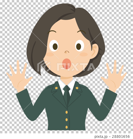 自衛官　自衛隊　女性　上半身　イラスト 28801656