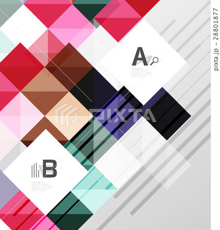 Square elements with infographics and options Square elements with infographics and options 28801877