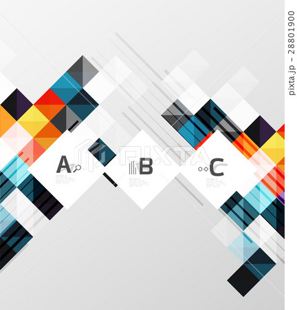 Square elements with infographics and options 28801900