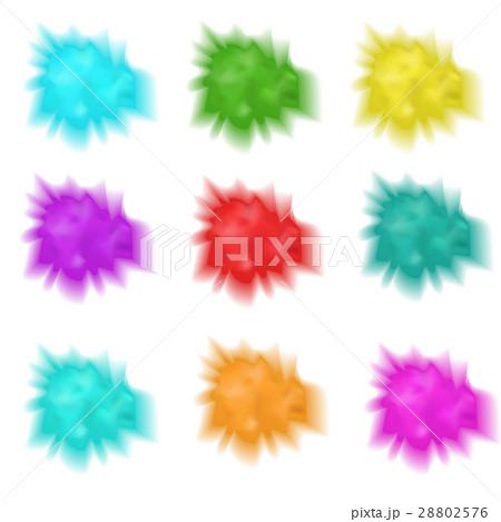 Holly set realistic splashes of paint. Collection 28802576