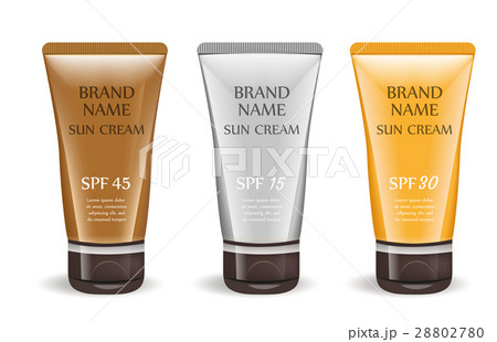 Sunscreen cream realistic package set, isolated on 28802780