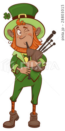 St. Patricks Day. Man musician and bagpipes 28803015