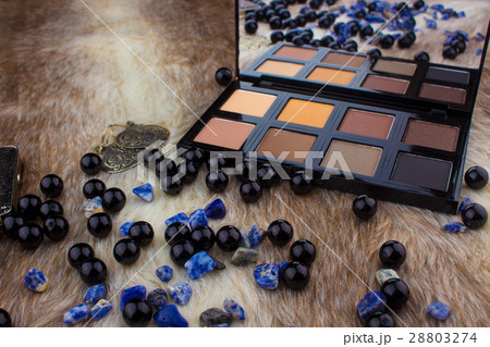 Makeup tools on Fur background Makeup tools on Fur background 28803274