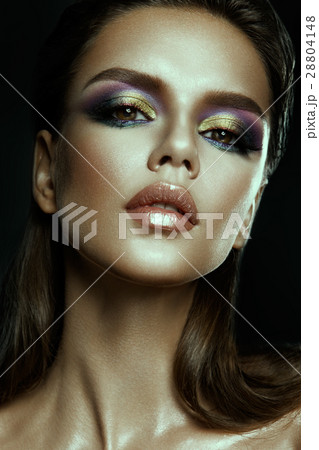 Beautyful girl with bright make up 28804148