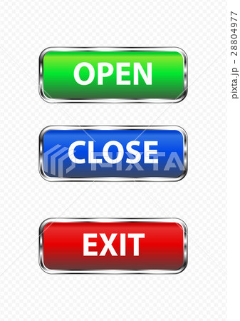 vector buttons open closed 28804977