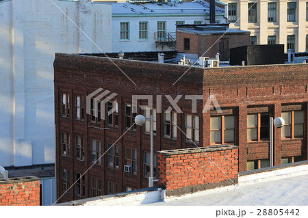 アメリカ レンガのビルの写真素材 [28805442] - PIXTA