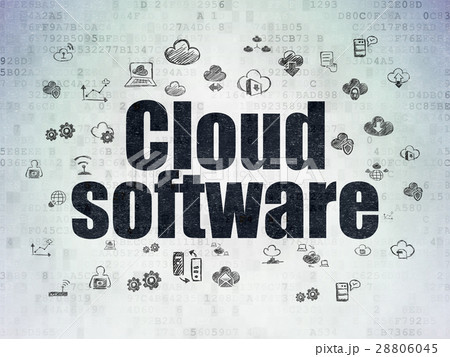 Cloud technology concept: Cloud Software on 28806045