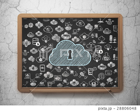 Cloud technology concept: Cloud With Keyhole on 28806048