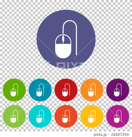 Computer mouse set icons 28807269