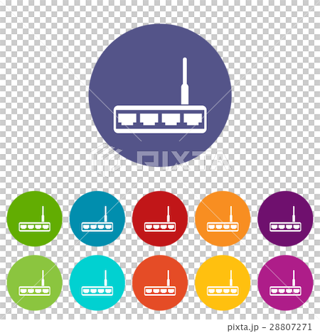 Router set icons 28807271