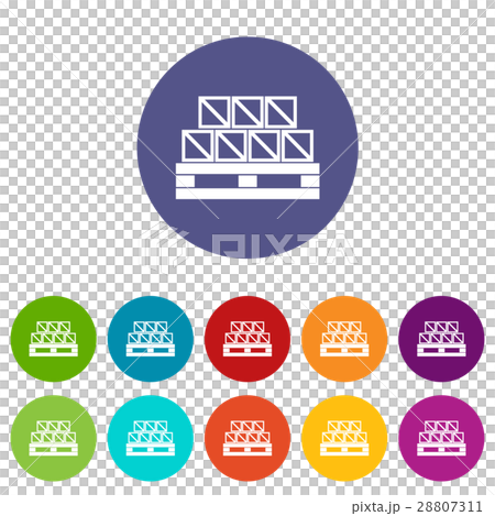 Boxes goods set icons 28807311