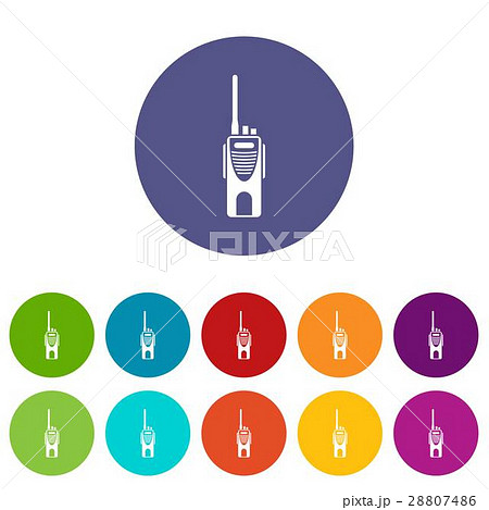 Radio transmitter set icons 28807486