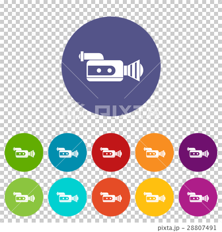 Retro camera set icons Retro camera set icons 28807491