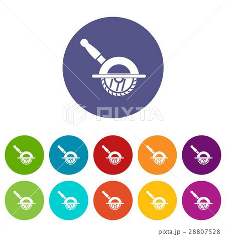 Circular saw set icons 28807528
