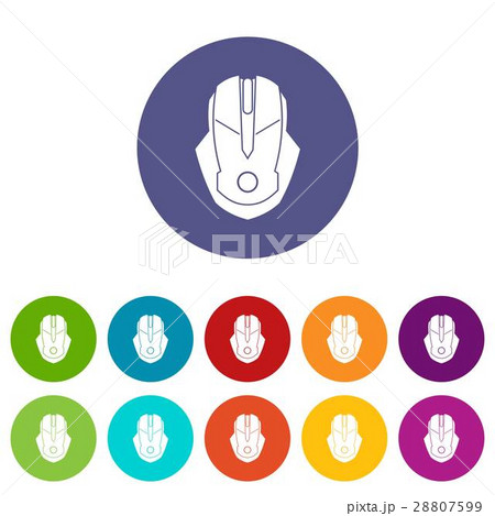 Computer mouse set icons 28807599