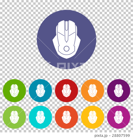Computer mouse set icons 28807599