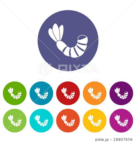 Shrimp set icons Shrimp set icons 28807656