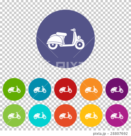 Motorbike set icons Motorbike set icons 28807692