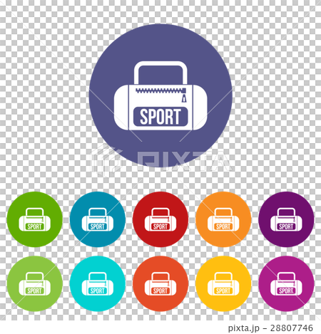 Sports bag set icons Sports bag set icons 28807746