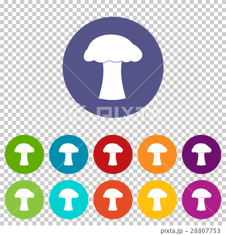 Mushroom set icons Mushroom set icons 28807753