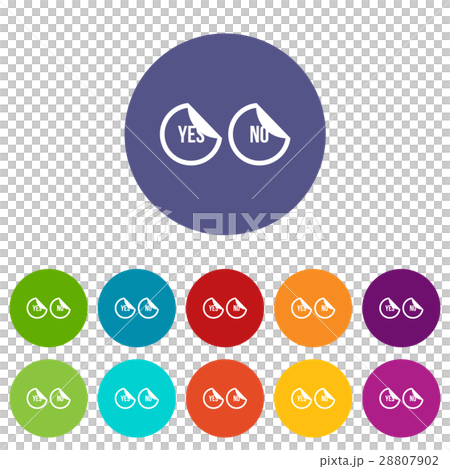 Yes and no buttons set icons Yes and no buttons set icons 28807902