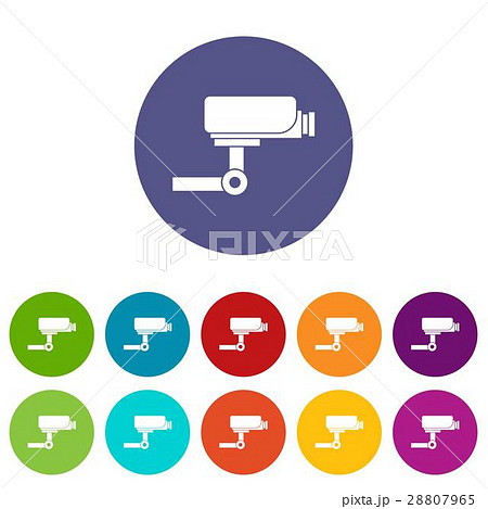 CCTV camera set icons 28807965