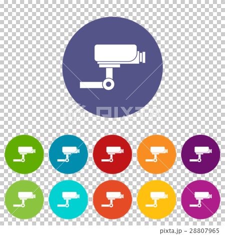 CCTV camera set icons 28807965