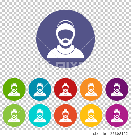 Bearded man avatar set icons Bearded man avatar set icons 28808132