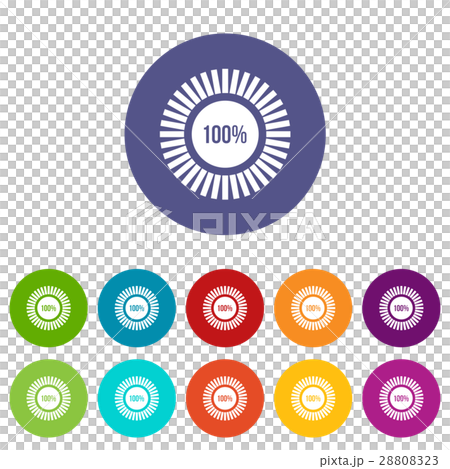 Sign 100 download set icons 28808323