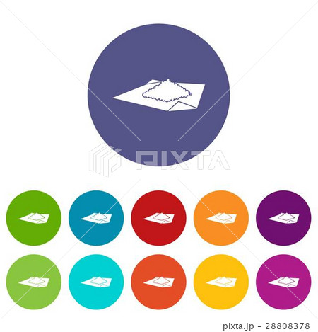 Powder marijuana set icons Powder marijuana set icons 28808378