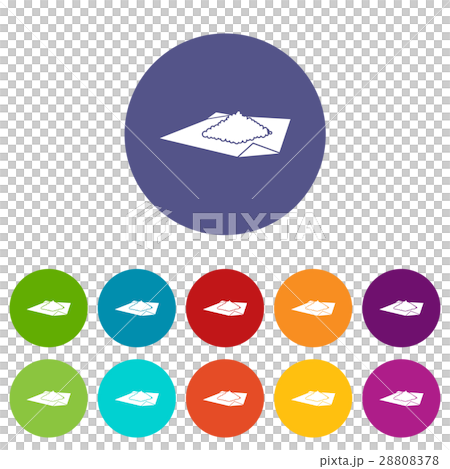 Powder marijuana set icons 28808378