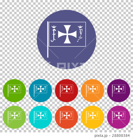 Flag of Columbus set icons Flag of Columbus set icons 28808384