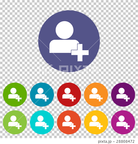 Add new user account set icons - Stock Illustration [28808472] - PIXTA