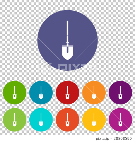 Shovel set icons 28808590