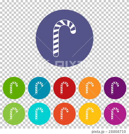 Candy cane set icons Candy cane set icons 28808710