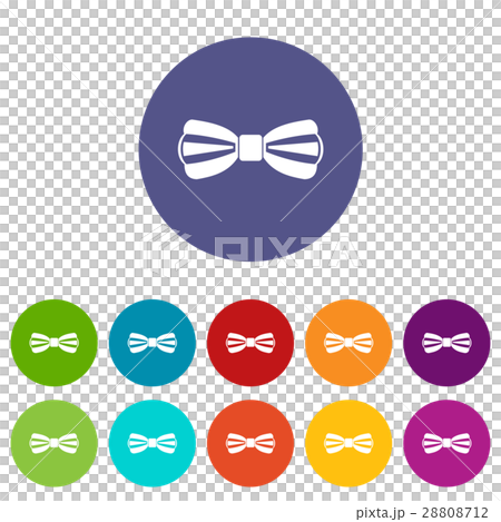 Bow tie set icons Bow tie set icons 28808712