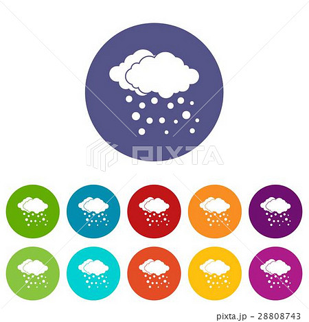 Cloud and snow set icons Cloud and snow set icons 28808743